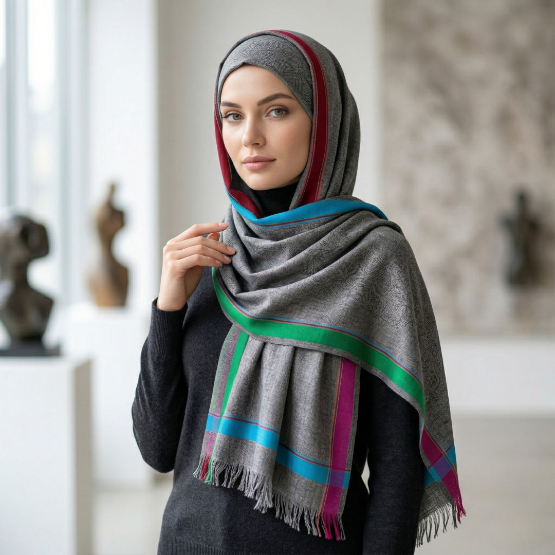Red, Pink And Blue Silk Stripes